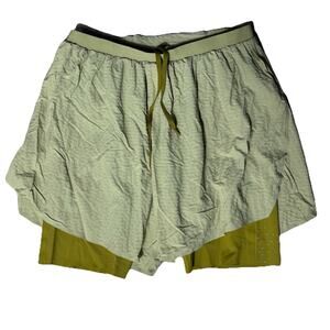 Lululemon Surge Lined Short 6" *Special Edition Dew Green/Auric Gold, Size Large